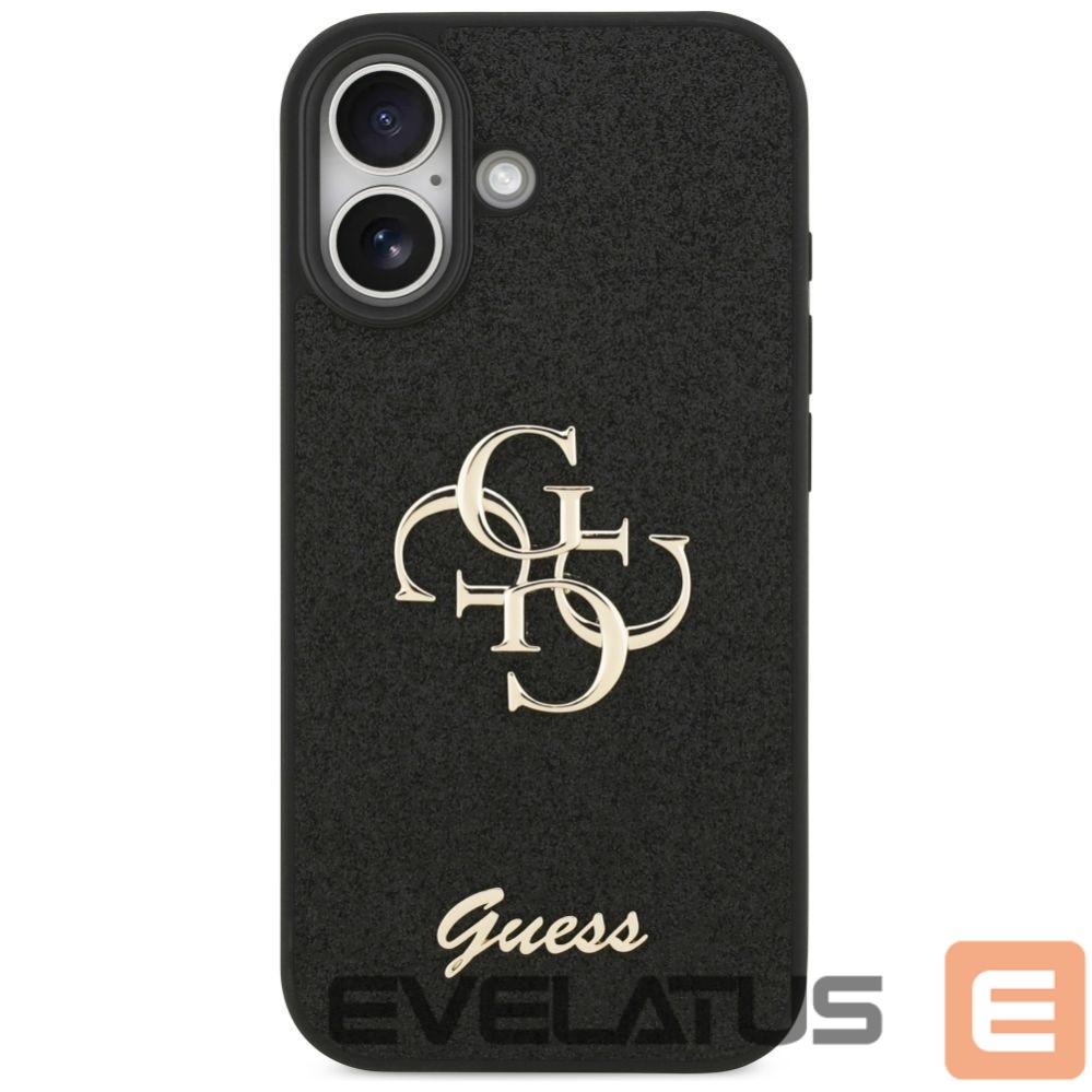 Citas preces Guess Guess Fixed Glitter Big 4G case for iPhone 17 - black