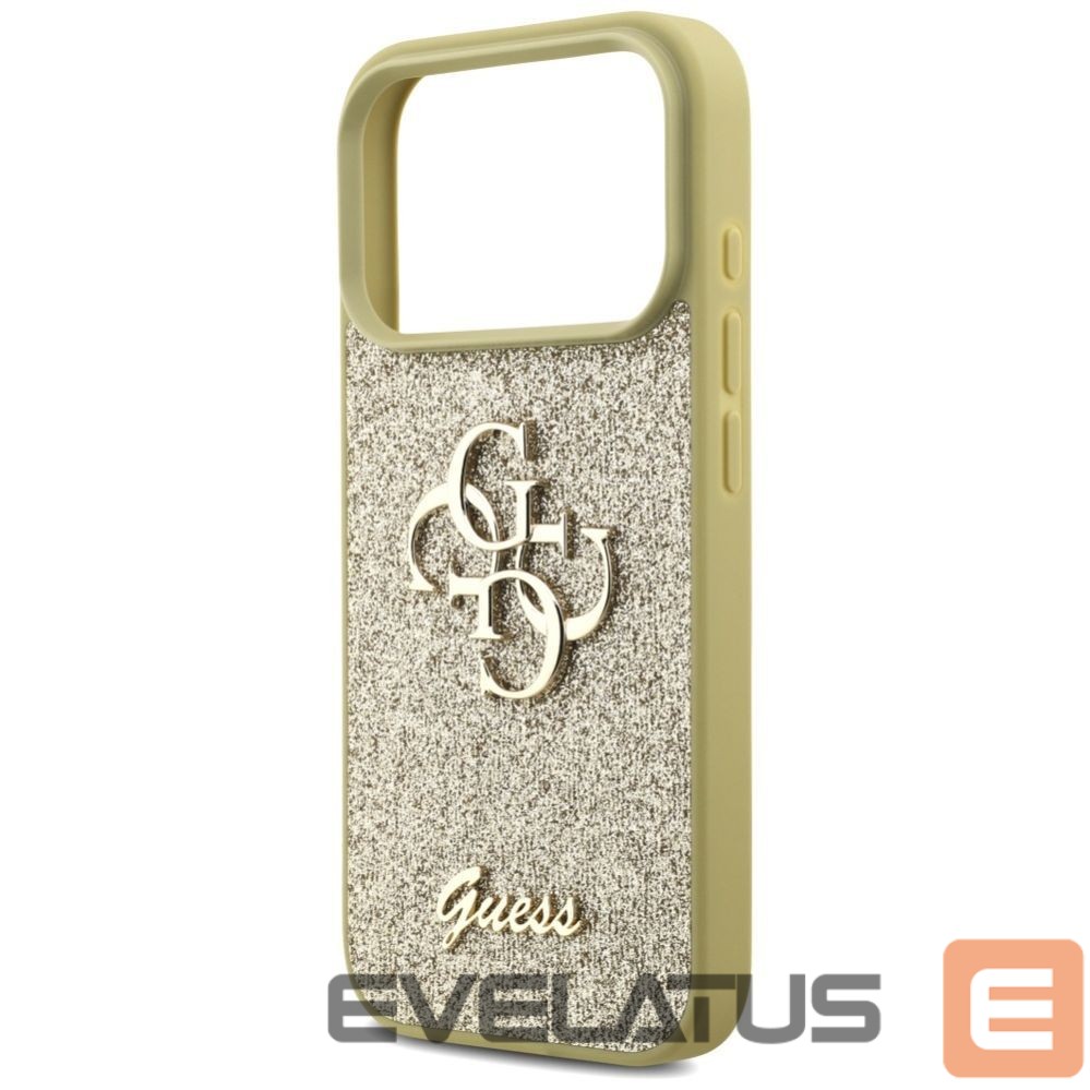 Citas preces Guess Guess Fixed Glitter Big 4G case for iPhone 17 Pro - gold