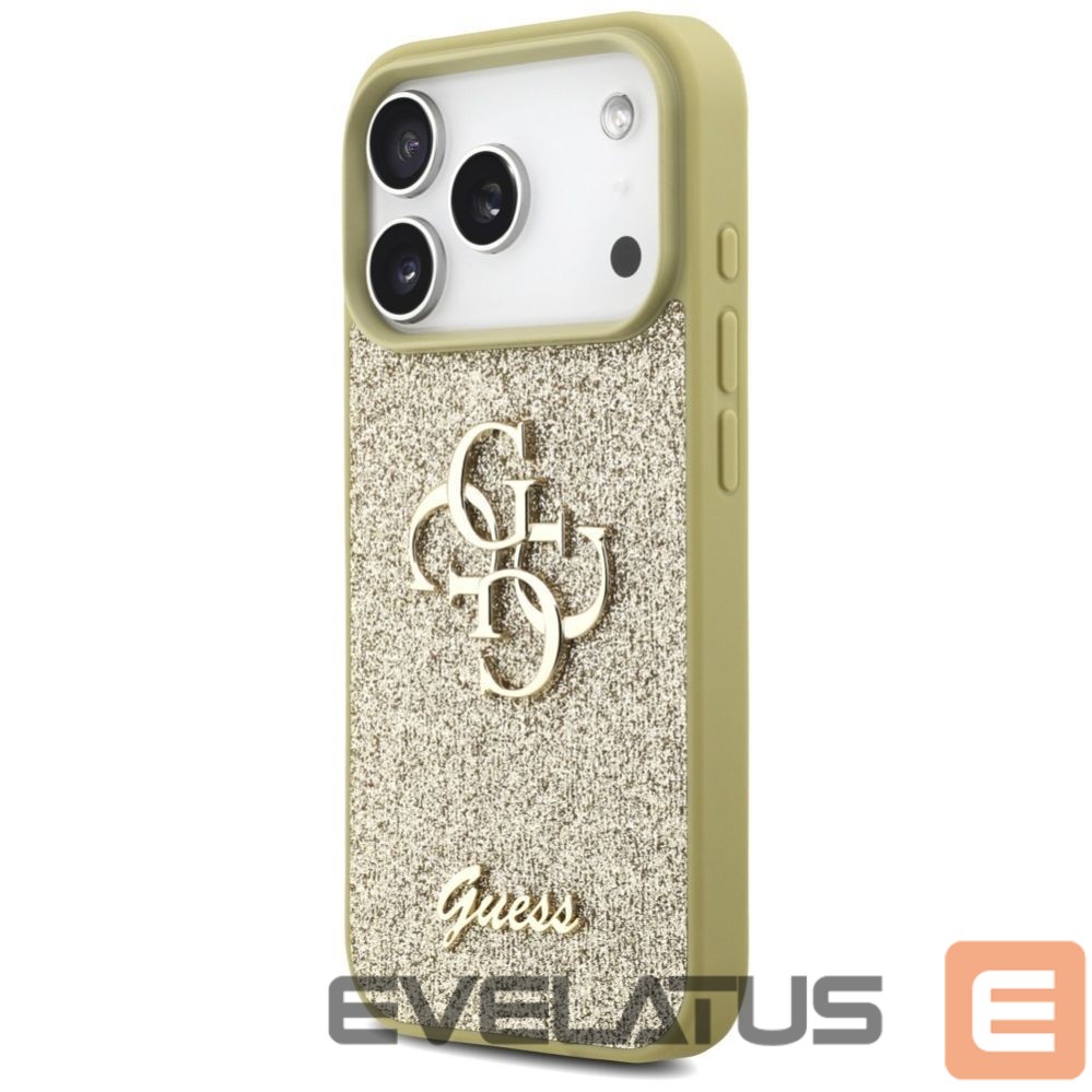 Citas preces Guess Guess Fixed Glitter Big 4G case for iPhone 17 Pro - gold