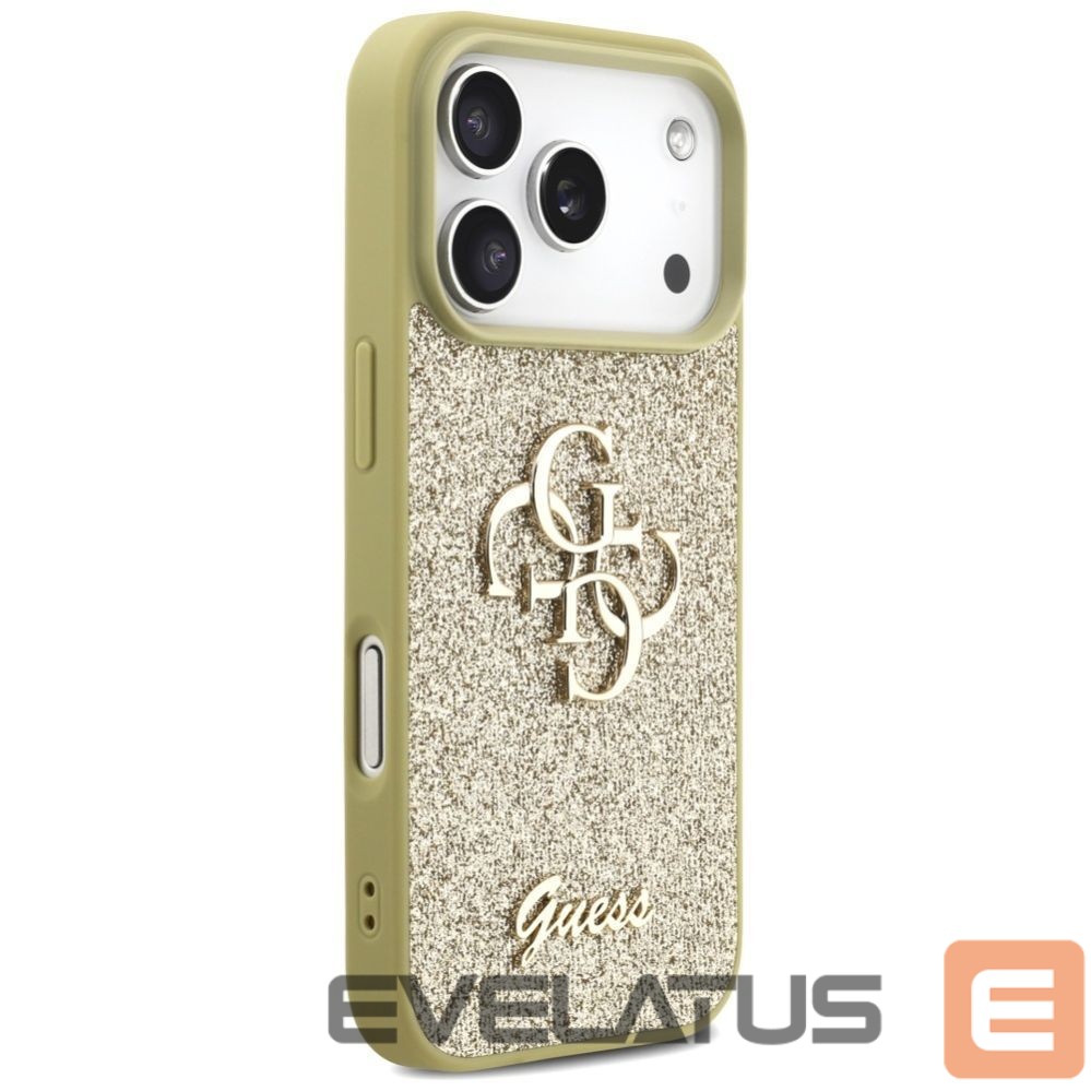 Citas preces Guess Guess Fixed Glitter Big 4G case for iPhone 17 Pro - gold