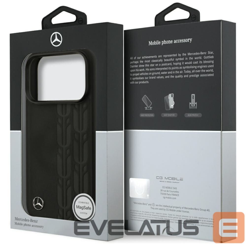 Citas preces Mercedes-Benz Mercedes Leather Laurel Leaves MagSafe Case for iPhone 17 Pro - Black