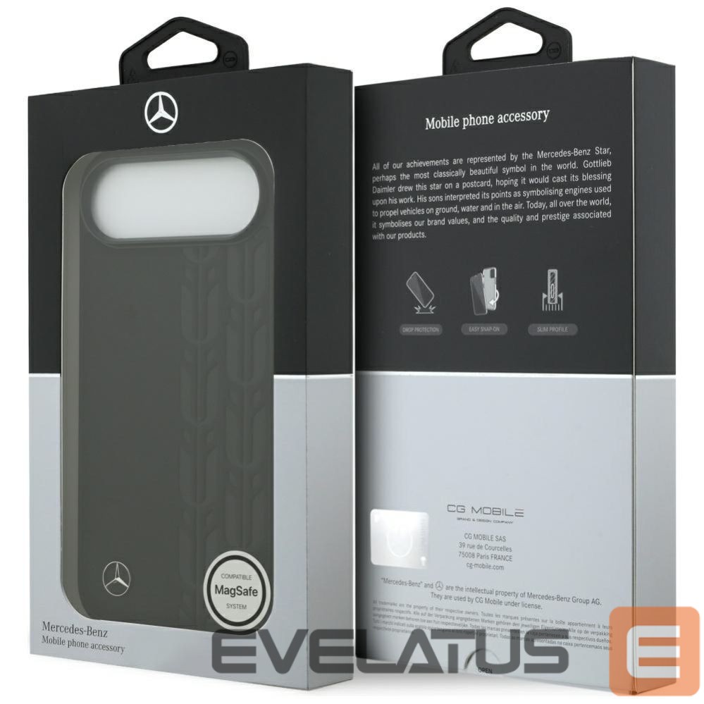 Citas preces Mercedes-Benz Mercedes Leather Laurel Leaves MagSafe Case for iPhone Air - Black