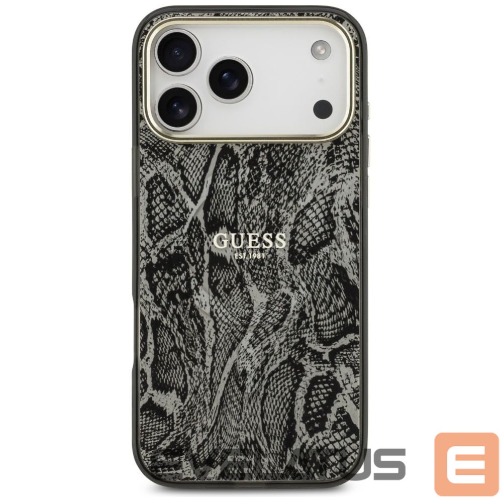 Citas preces Guess Guess Python Pattern MagSafe Case for iPhone 17 Pro Max - Black