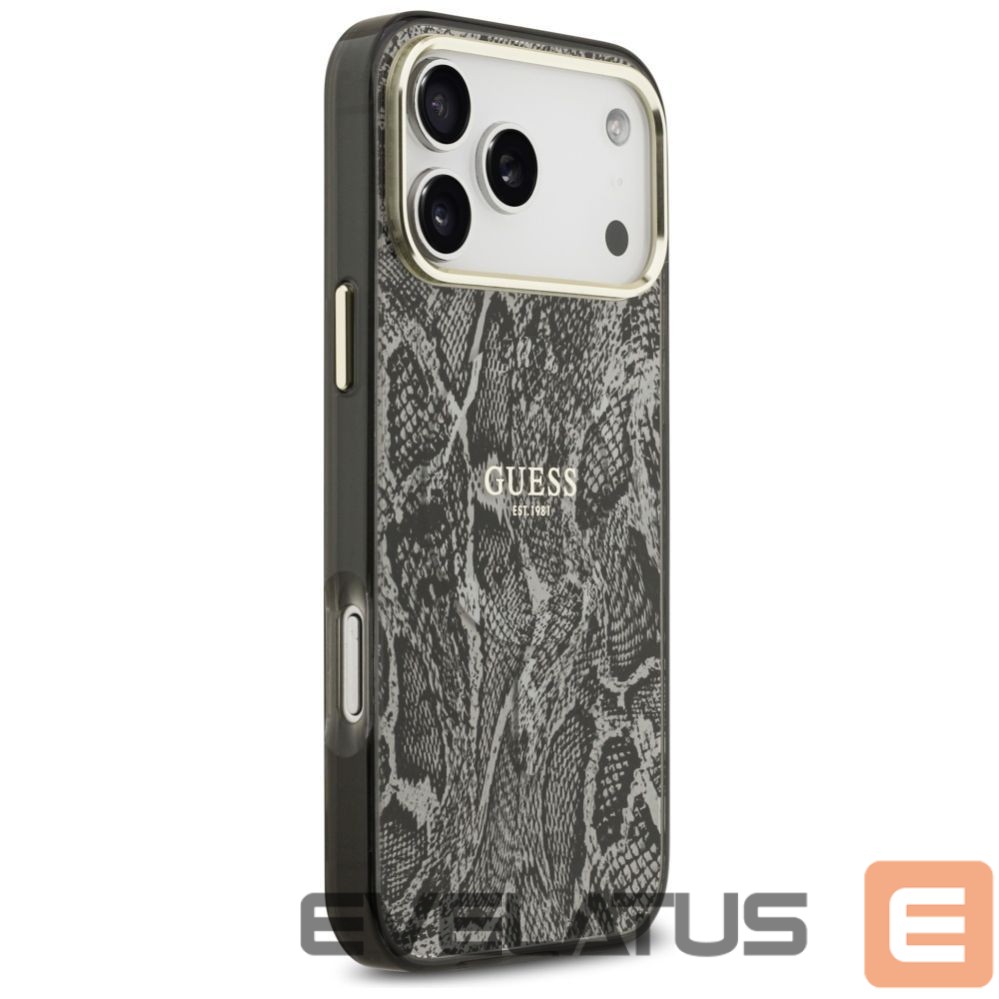 Citas preces Guess Guess Python Pattern MagSafe Case for iPhone 17 Pro Max - Black