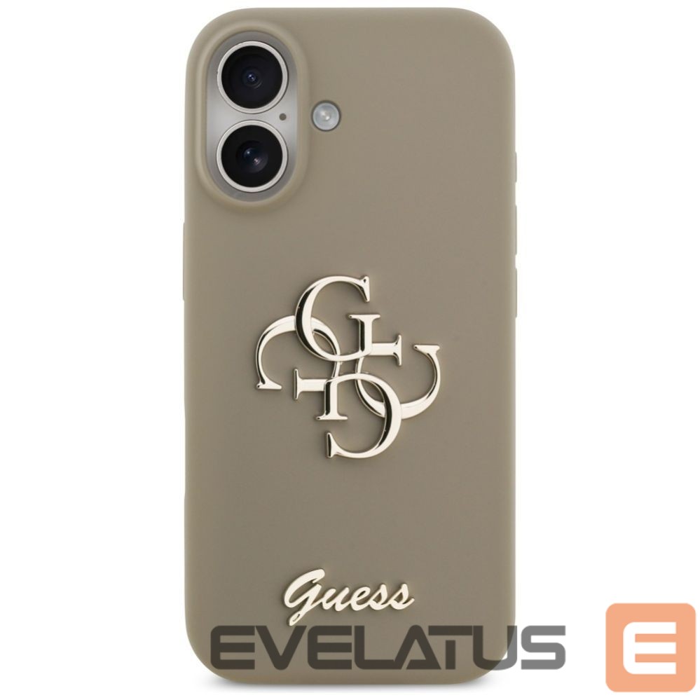 Citas preces Guess Guess Silicone Big 4G Script Case for iPhone 17 - Brown