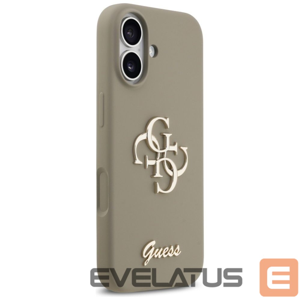 Citas preces Guess Guess Silicone Big 4G Script Case for iPhone 17 - Brown