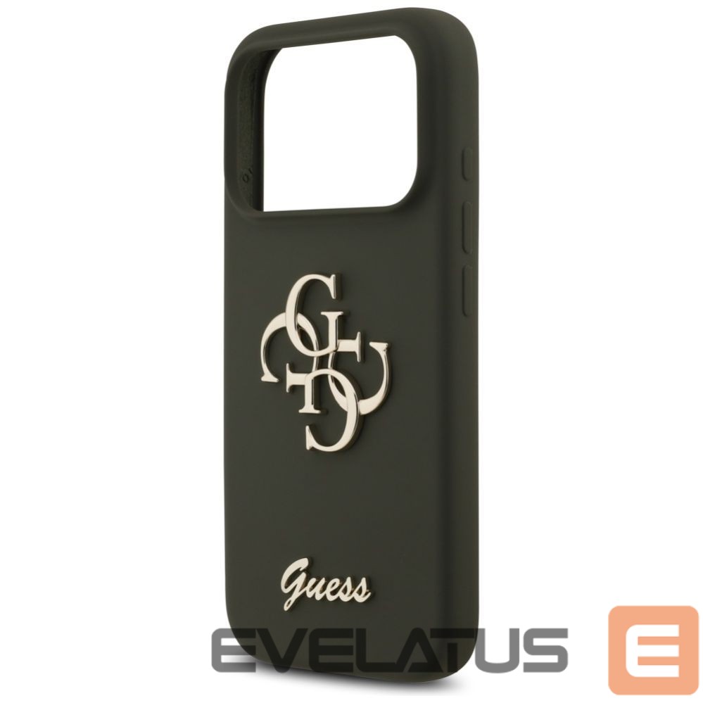 Citas preces Guess Guess Silicone Big 4G Script Case for iPhone 17 Pro - Green