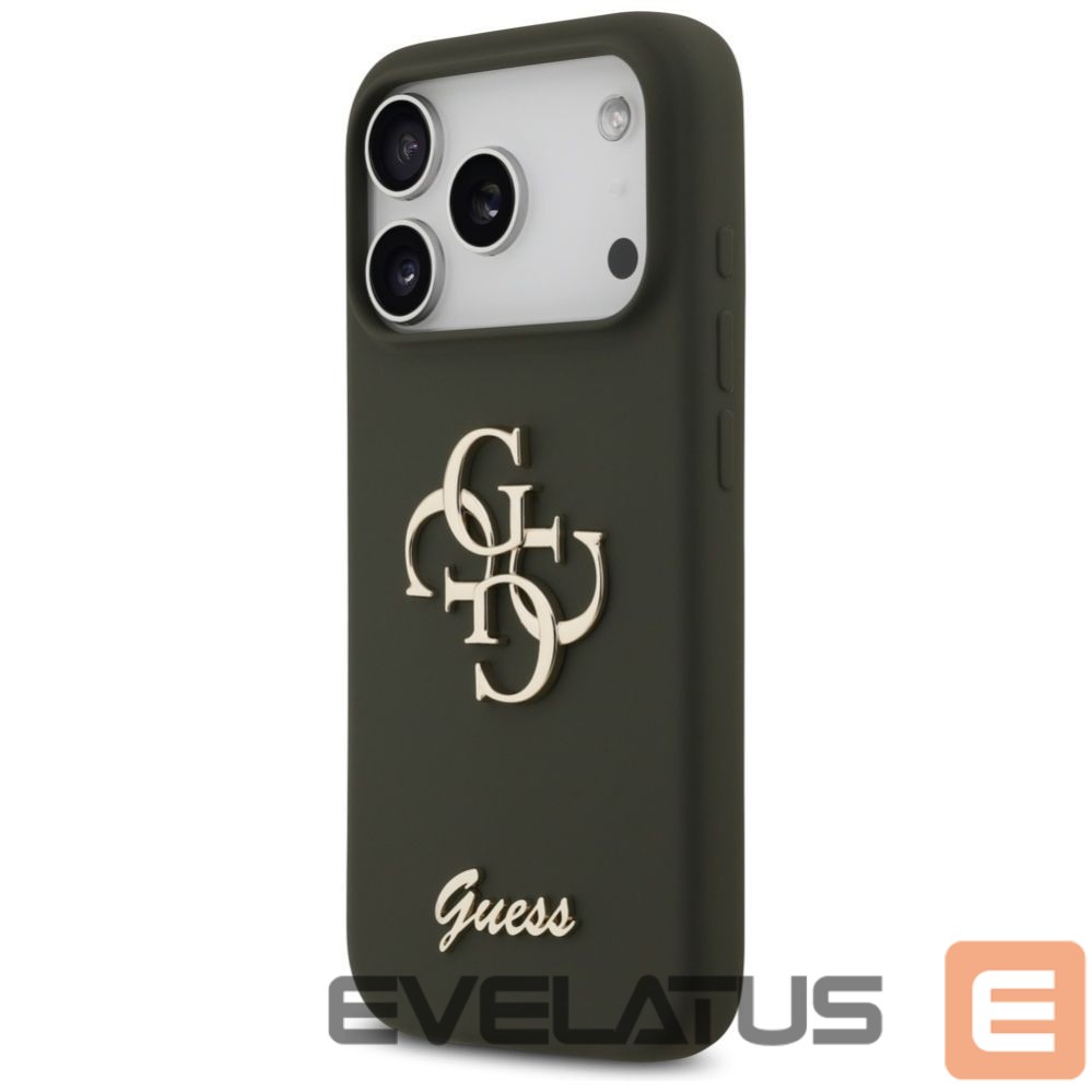 Citas preces Guess Guess Silicone Big 4G Script Case for iPhone 17 Pro - Green