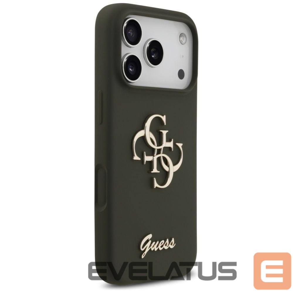 Citas preces Guess Guess Silicone Big 4G Script Case for iPhone 17 Pro - Green
