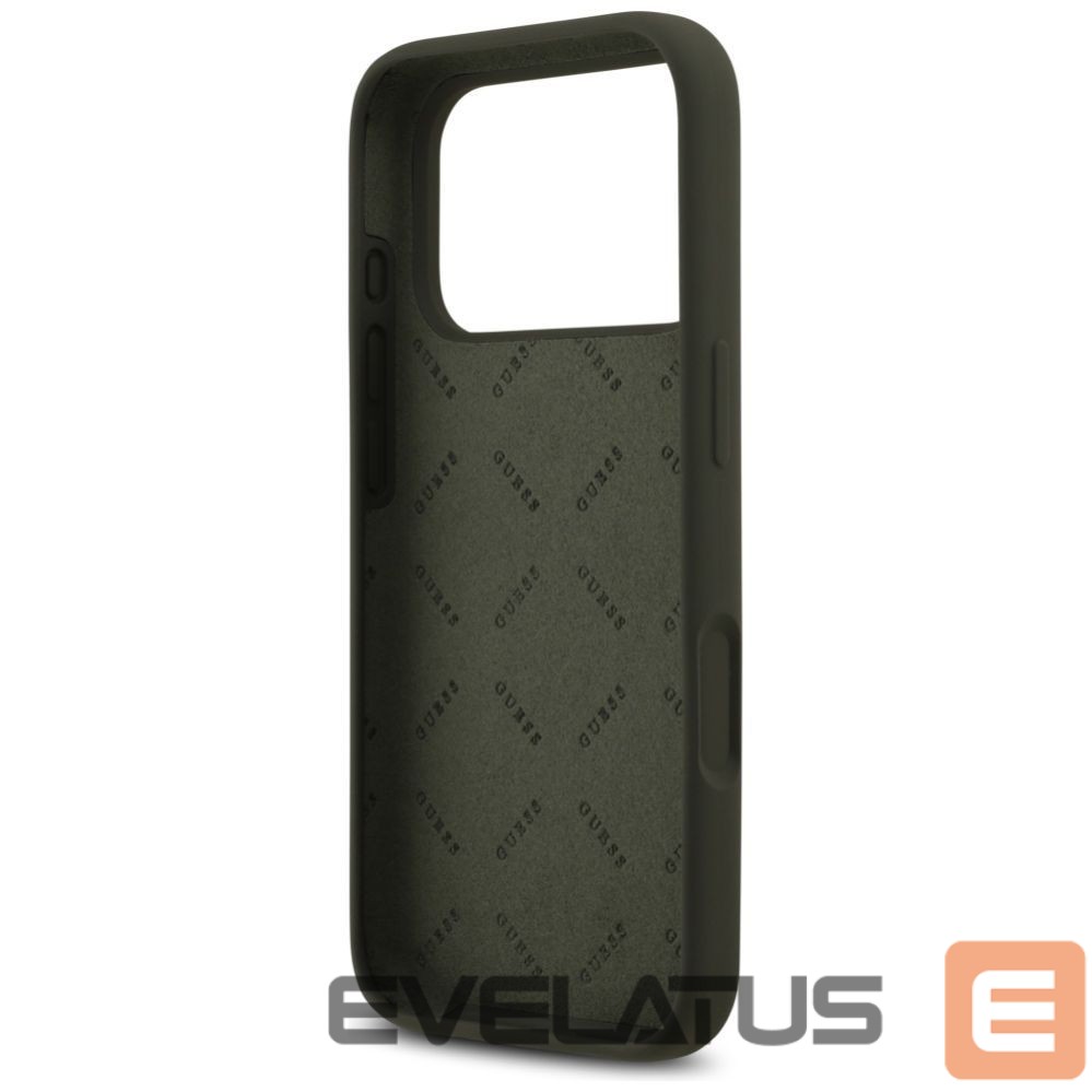 Citas preces Guess Guess Silicone Big 4G Script Case for iPhone 17 Pro - Green