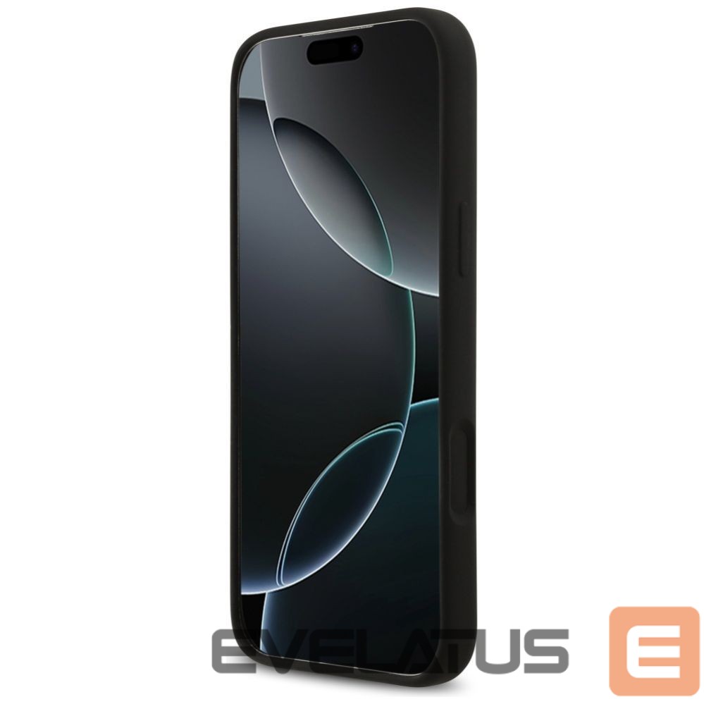 Citas preces Guess Guess Silicone Big 4G Script Case for iPhone 17 Pro Max - Black