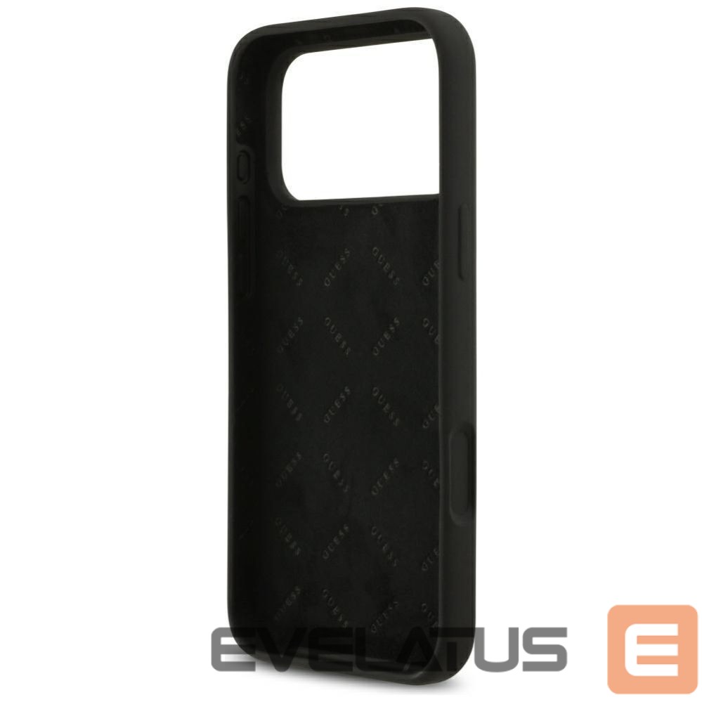 Citas preces Guess Guess Silicone Big 4G Script Case for iPhone 17 Pro Max - Black