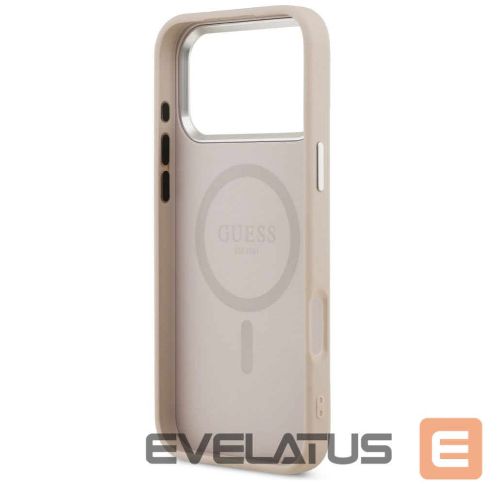 Citas preces Guess Guess Triangle Logo MagSafe Case for iPhone 17 Pro Max - Pink