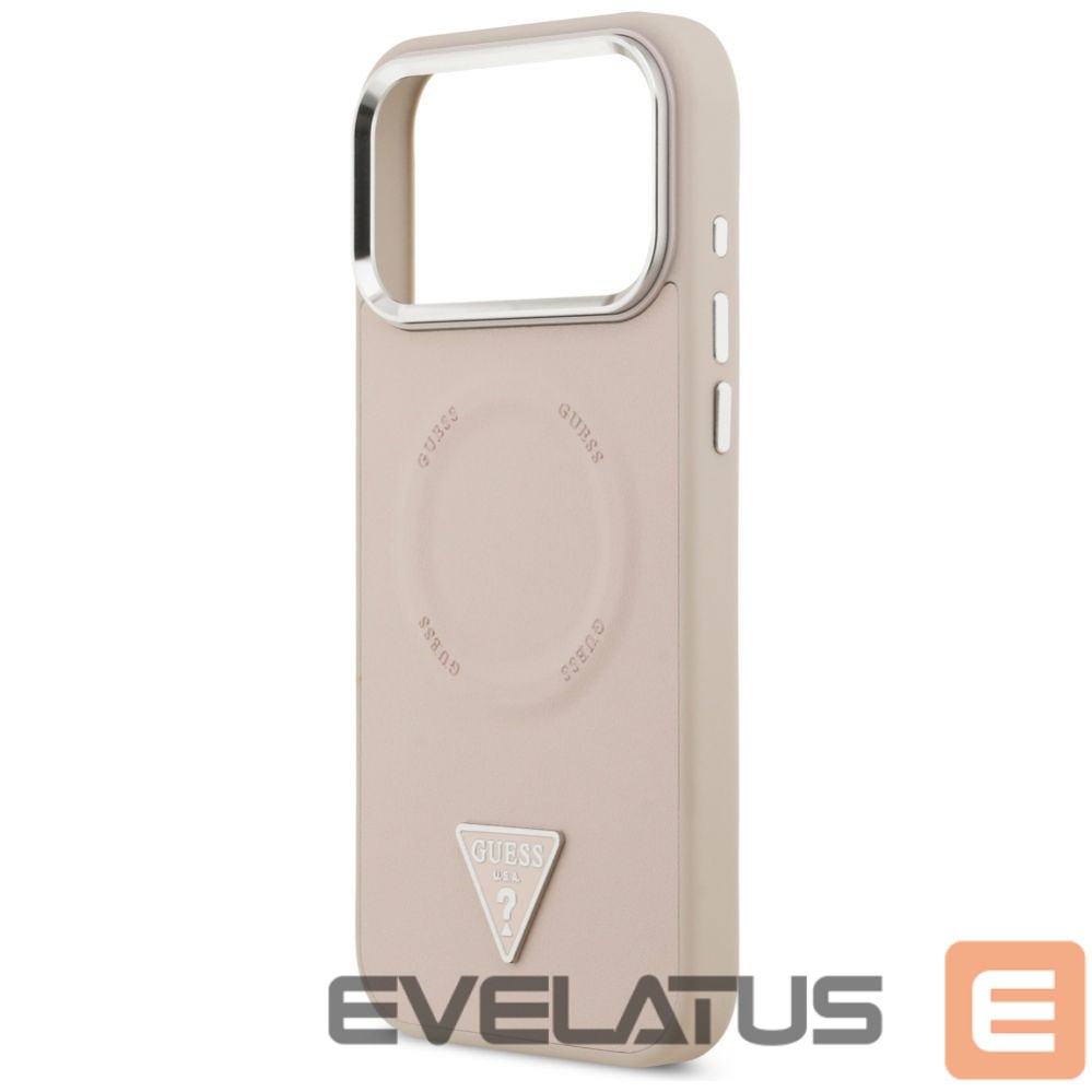 Citas preces Guess Guess Triangle Logo MagSafe Case for iPhone 17 Pro Max - Pink