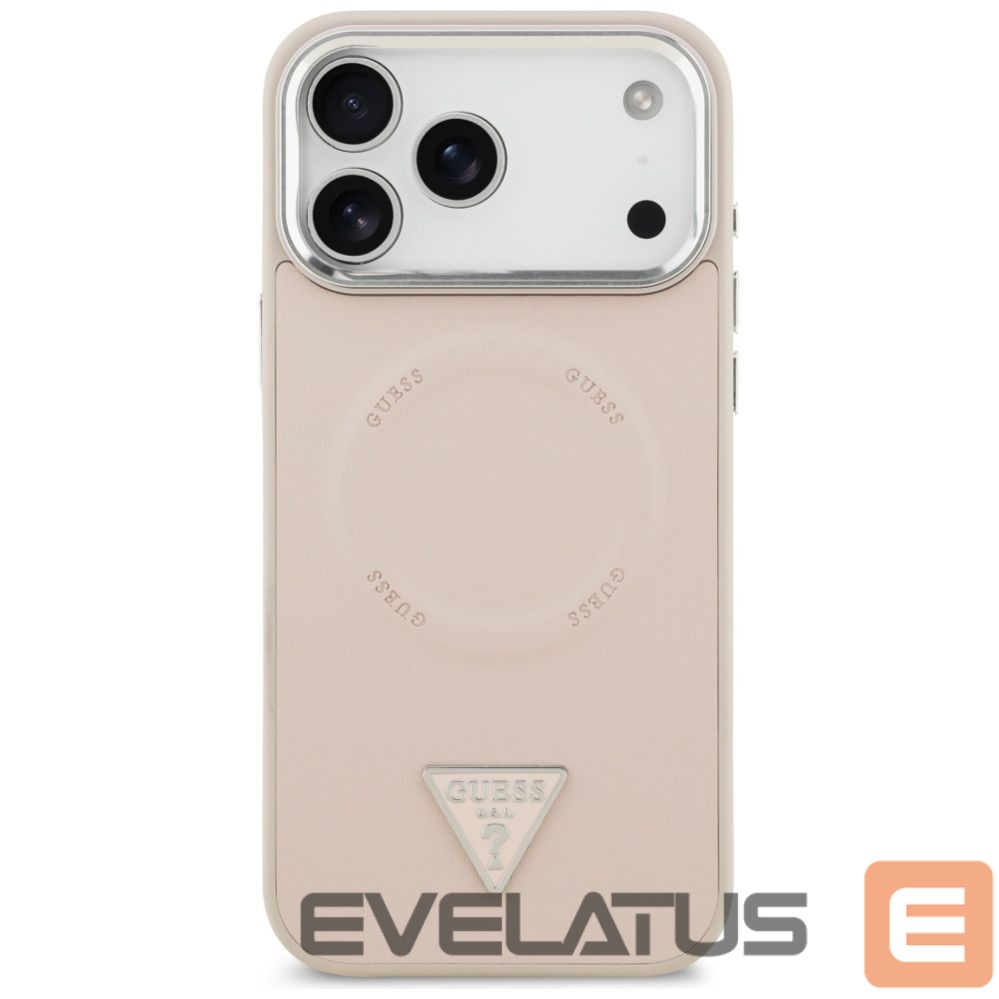 Citas preces Guess Guess Triangle Logo MagSafe Case for iPhone 17 Pro Max - Pink