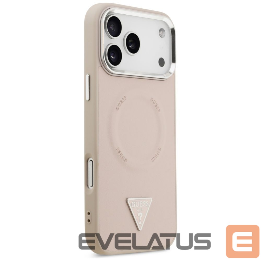 Citas preces Guess Guess Triangle Logo MagSafe Case for iPhone 17 Pro Max - Pink
