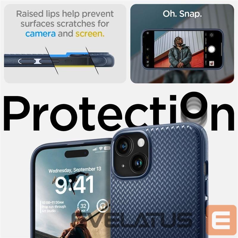 Citas preces Spigen Spigen Mag Armor Case with MagSafe for iPhone 15 Plus - Blue