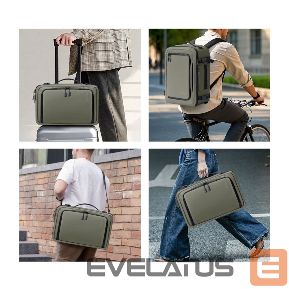 Citas preces Tech-Protect Tech-Protect Defender S50 Backpack for Ryanair & Wizzar, 20L Laptop - Olive