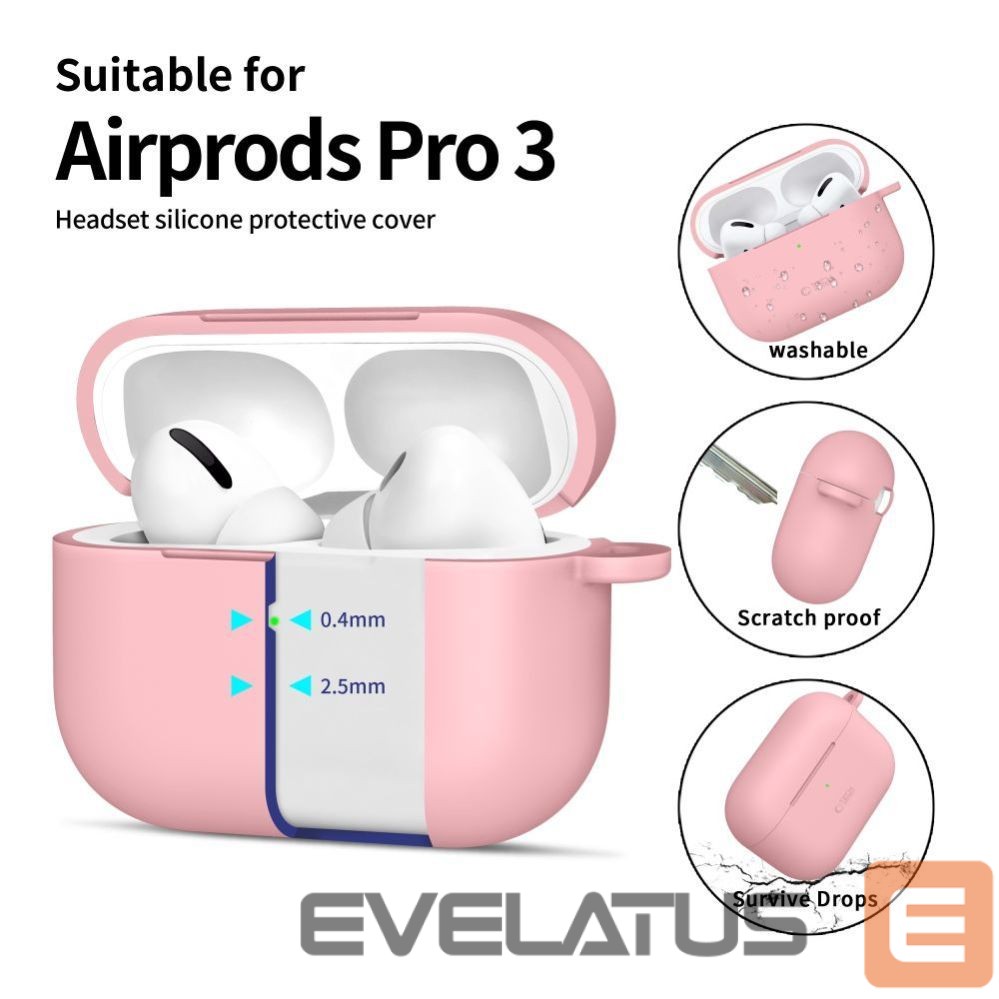 Citas preces Tech-Protect Tech-Protect Silicone Hook Case for AirPods Pro - Pink