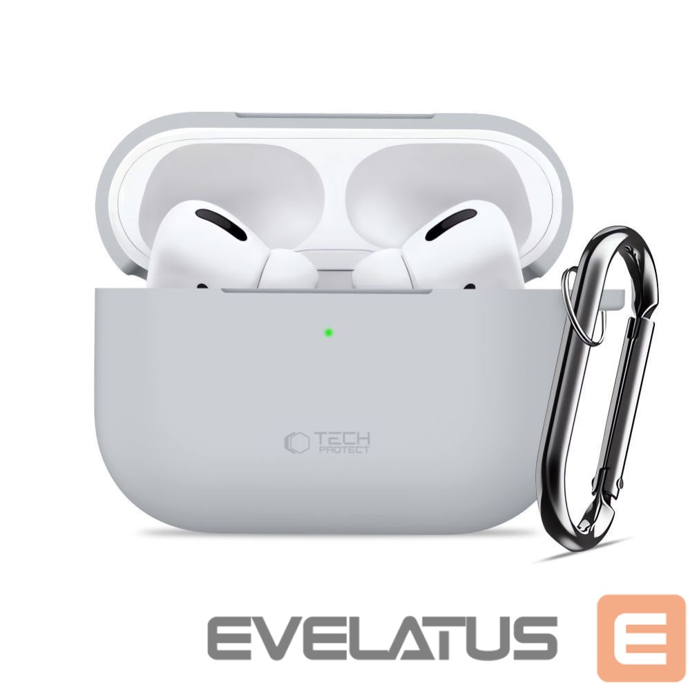 Citas preces Tech-Protect Tech-Protect Silicone Hook Case for AirPods Pro - Gray