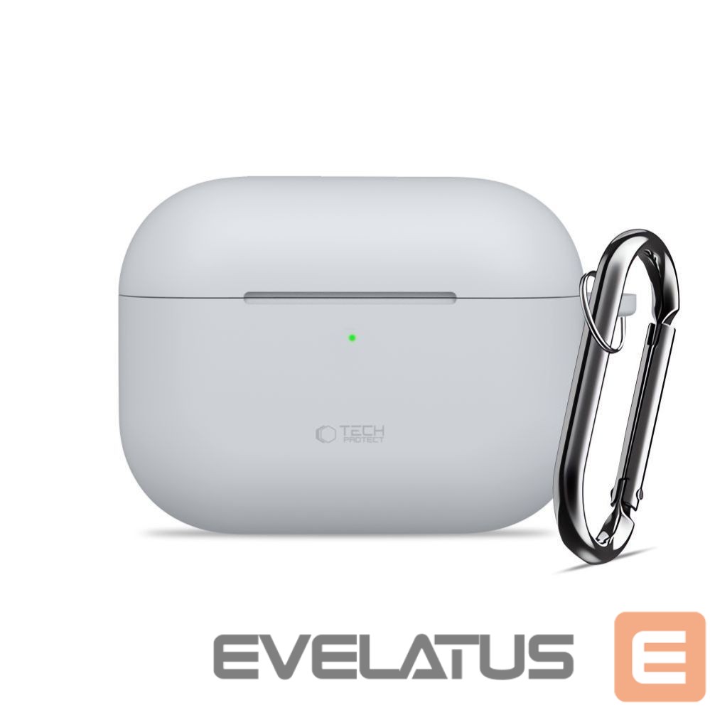 Citas preces Tech-Protect Tech-Protect Silicone Hook Case for AirPods Pro - Gray