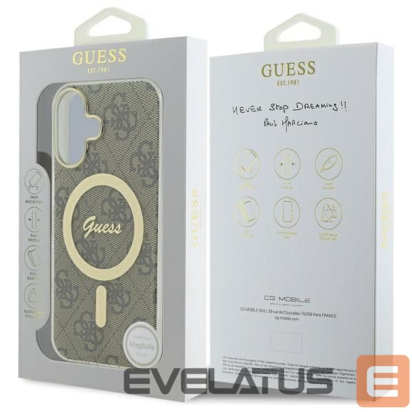Citas preces Guess IML 4G MagSafe Case for iPhone 16 - Brown