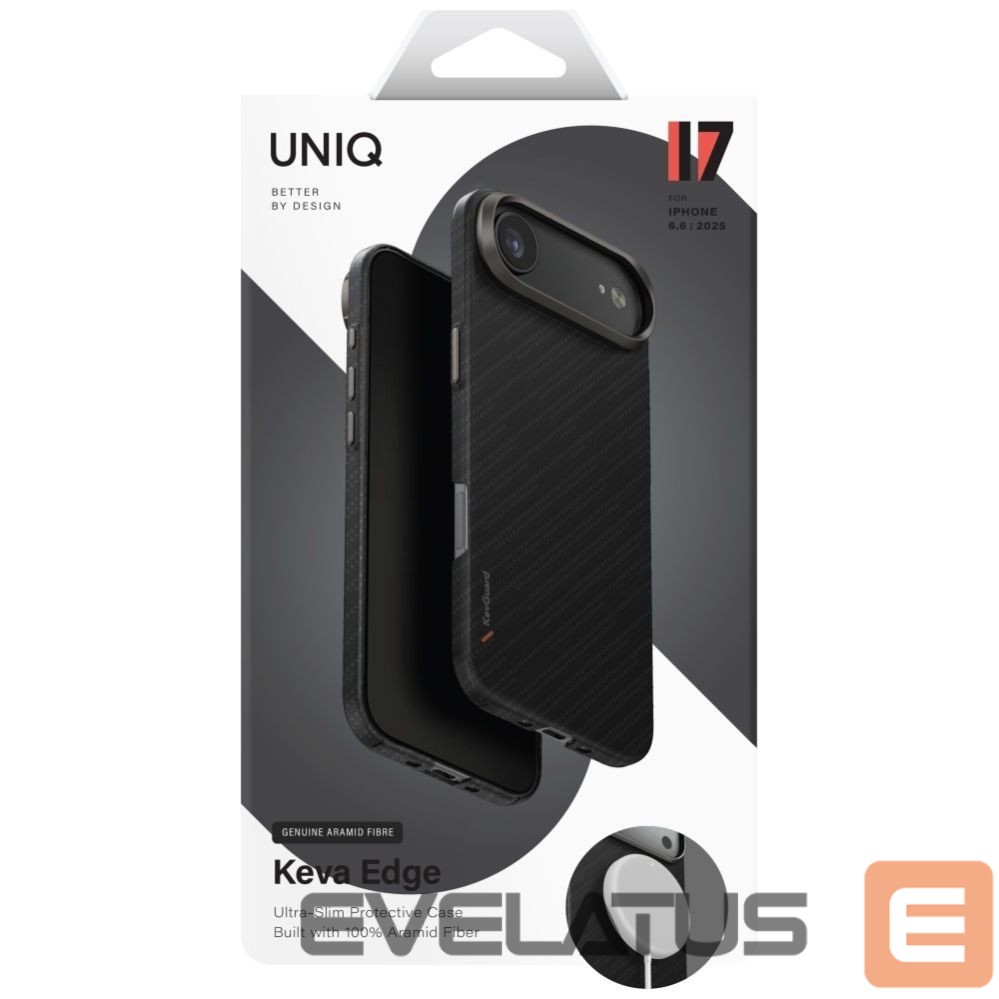 Citas preces UNIQ Uniq Keva EDGE Magclick Charging Case for iPhone Air - Black