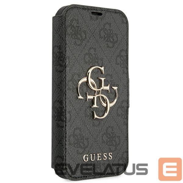 Citas preces Guess Guess GUBKP13X4GMGGR iPhone 13 Pro Max 6.7" gray/gray book 4G Big Metal Logo