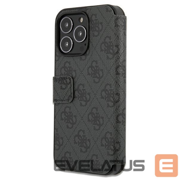 Citas preces Guess Guess GUBKP13X4GMGGR iPhone 13 Pro Max 6.7" gray/gray book 4G Big Metal Logo