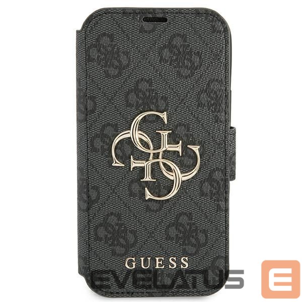 Citas preces Guess Guess GUBKP13X4GMGGR iPhone 13 Pro Max 6.7" gray/gray book 4G Big Metal Logo
