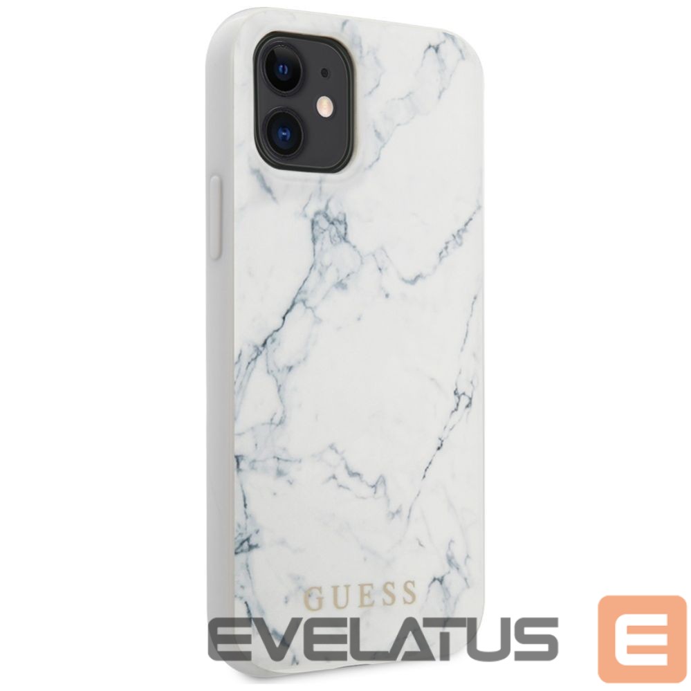 Citas preces Guess Guess Marble Case for iPhone 12 mini 5.4" - White