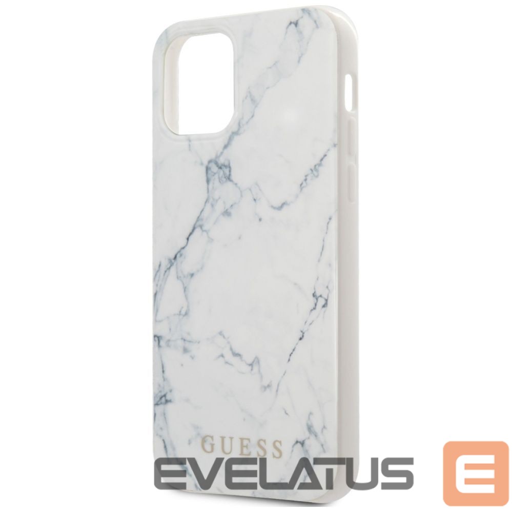 Citas preces Guess Guess Marble Case for iPhone 12 mini 5.4" - White