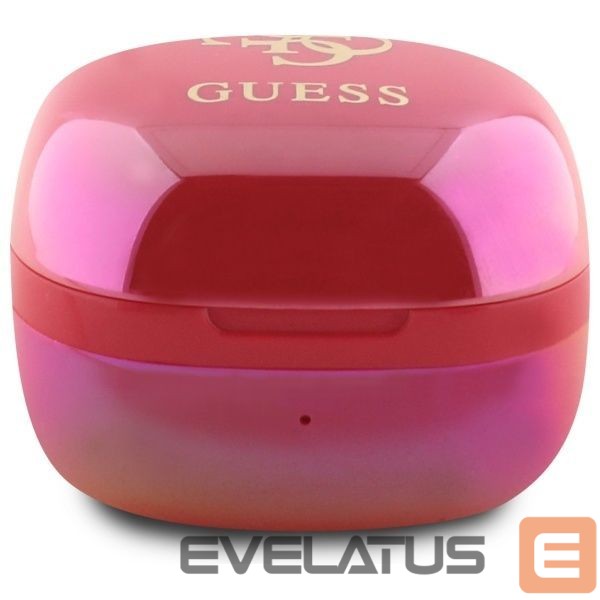 Citas preces Guess Guess Bluetooth headphones GUTWSJ144ESF TWS + docking station fuchsia/fuschia Iridescent 4G Printed Logo