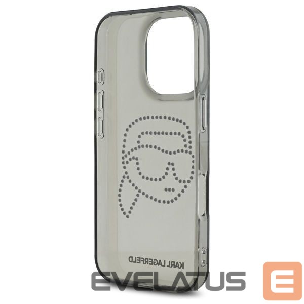 Citas preces Karl Lagerfeld Karl Lagerfeld KLHCP16XHKHDCELK iPhone 16 Pro Max 6.9" black/black hardcase IML Rhinestones Karl Head