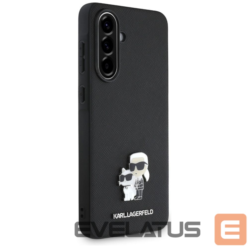 Citas preces Karl Lagerfeld Karl Lagerfeld Saffiano Case w/ K&C Metal Logo for Samsung Galaxy A56 - Black