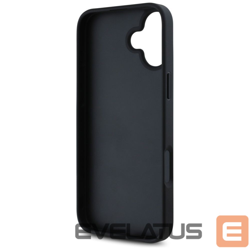 Citas preces Guess Guess Grained Roses Big 4G logo case for iPhone 16 - black