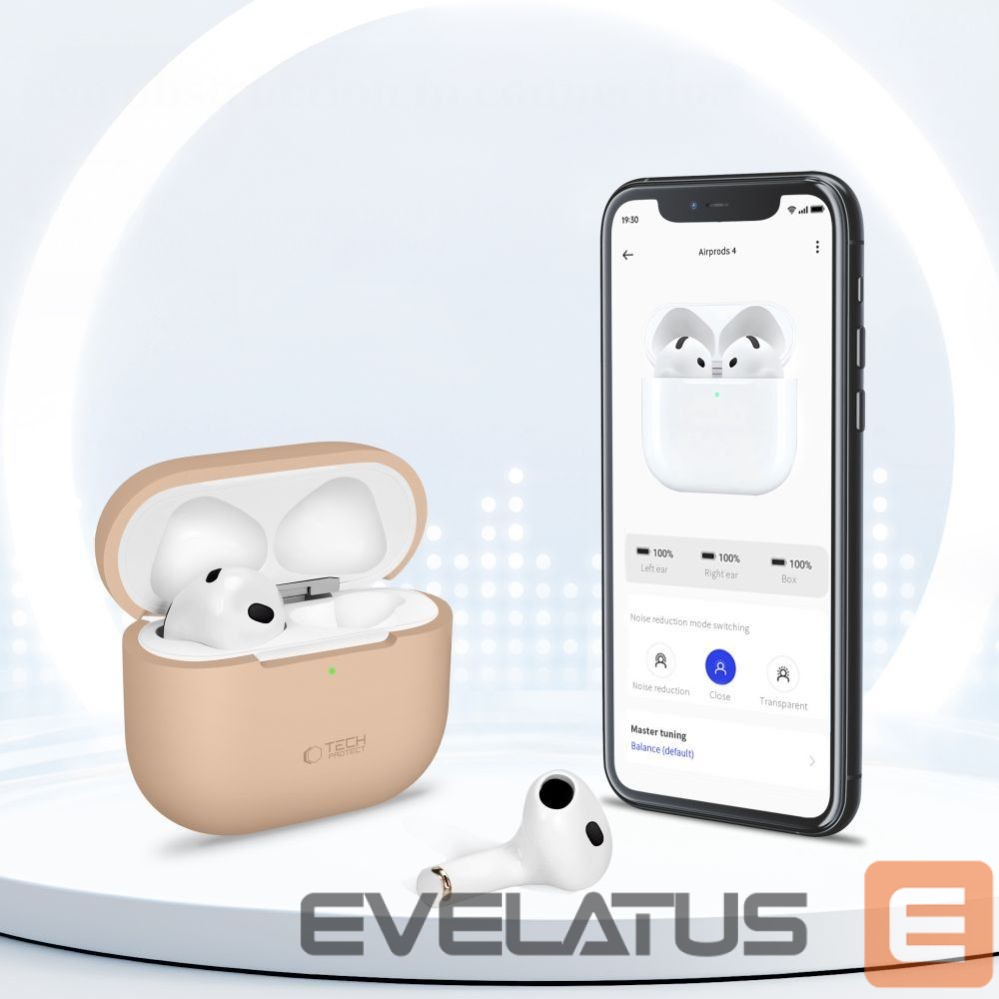 Citas preces Tech-Protect Tech-Protect Silicone Case for Apple AirPods 4 - Gray