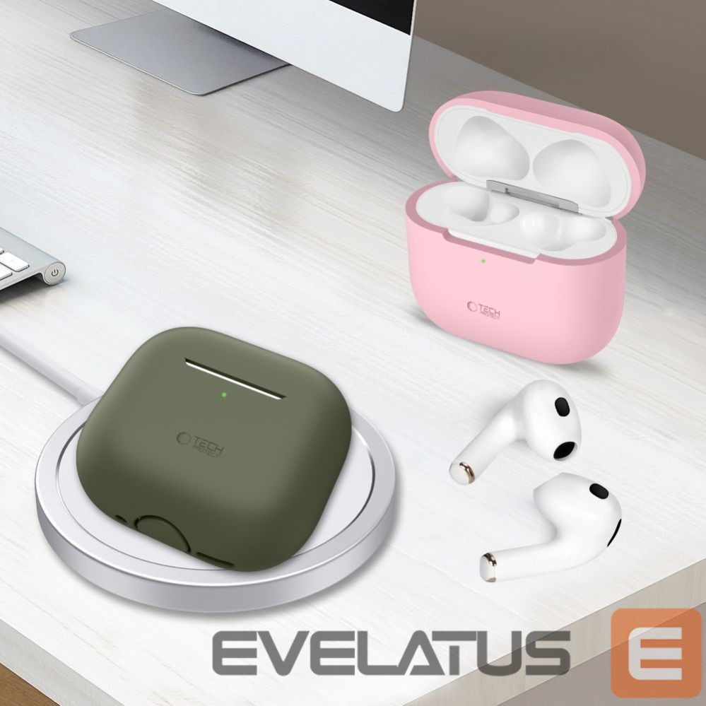 Citas preces Tech-Protect Tech-Protect Silicone Case for Apple AirPods 4 - Gray