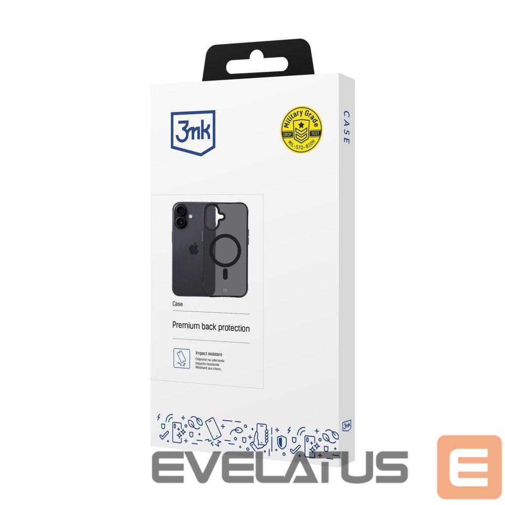 Citas preces 3MK 3mk Smoke MagCase for iPhone 17 - Black Semi-Transparent