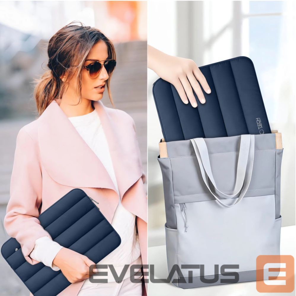 Citas preces Tech-Protect Tech-Protett Fluffy Laptop Bag 13-14 - Navy Blue