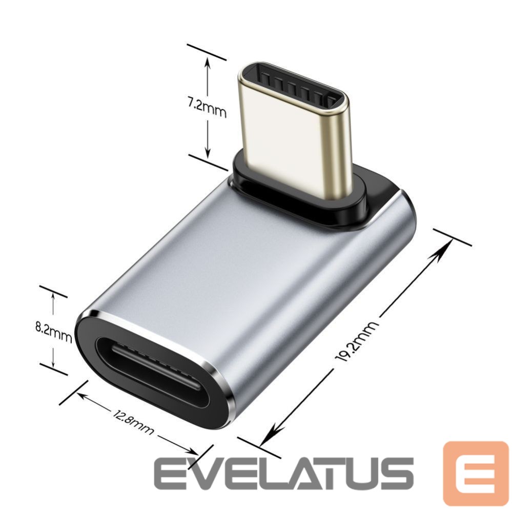 Citas preces Tech-Protect Tech-Protect Ultraboost AA02 USB-C Angled Adapter - Gray