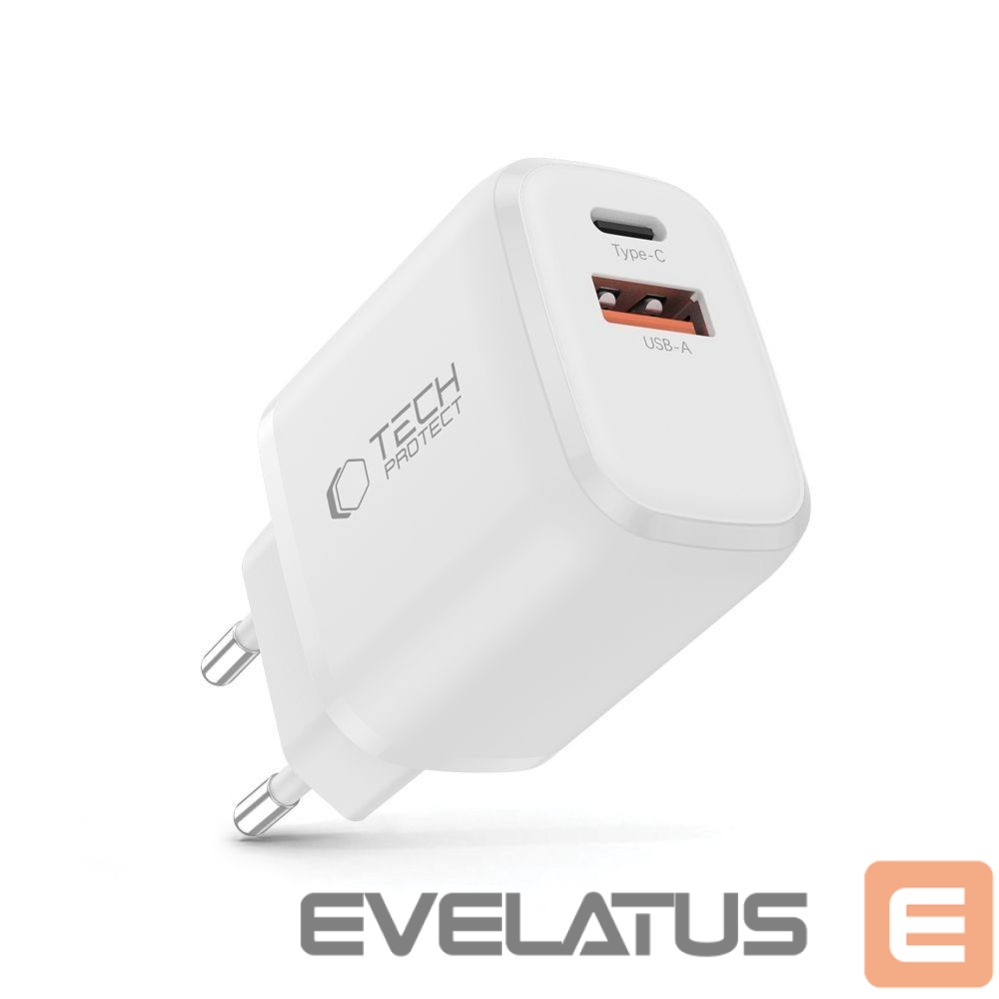 Citas preces Tech-Protect Tech-Protect NCA30 PD 30W QC3.0 USB-A / USB-C Wall Charger - White