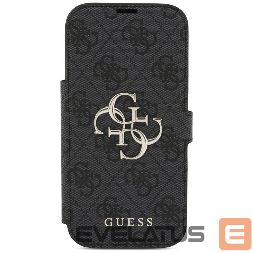 Citas preces Guess Guess Book 4G Metal Logo Case for iPhone 17 Pro - Black