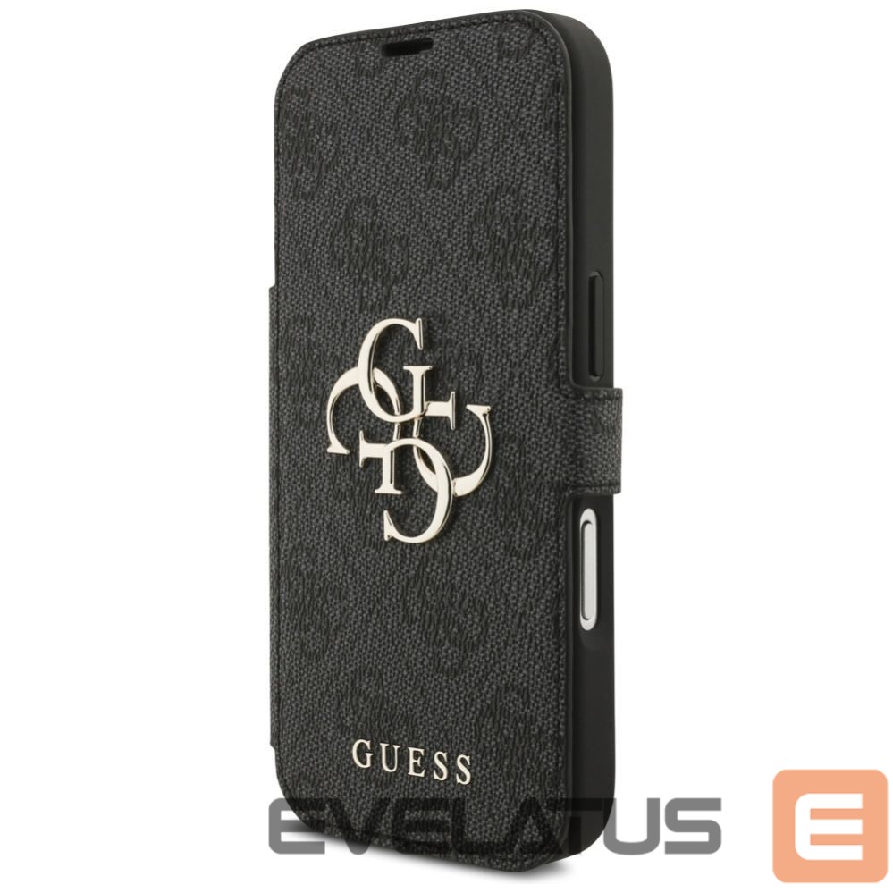 Citas preces Guess Guess Book 4G Metal Logo Case for iPhone 17 Pro - Black