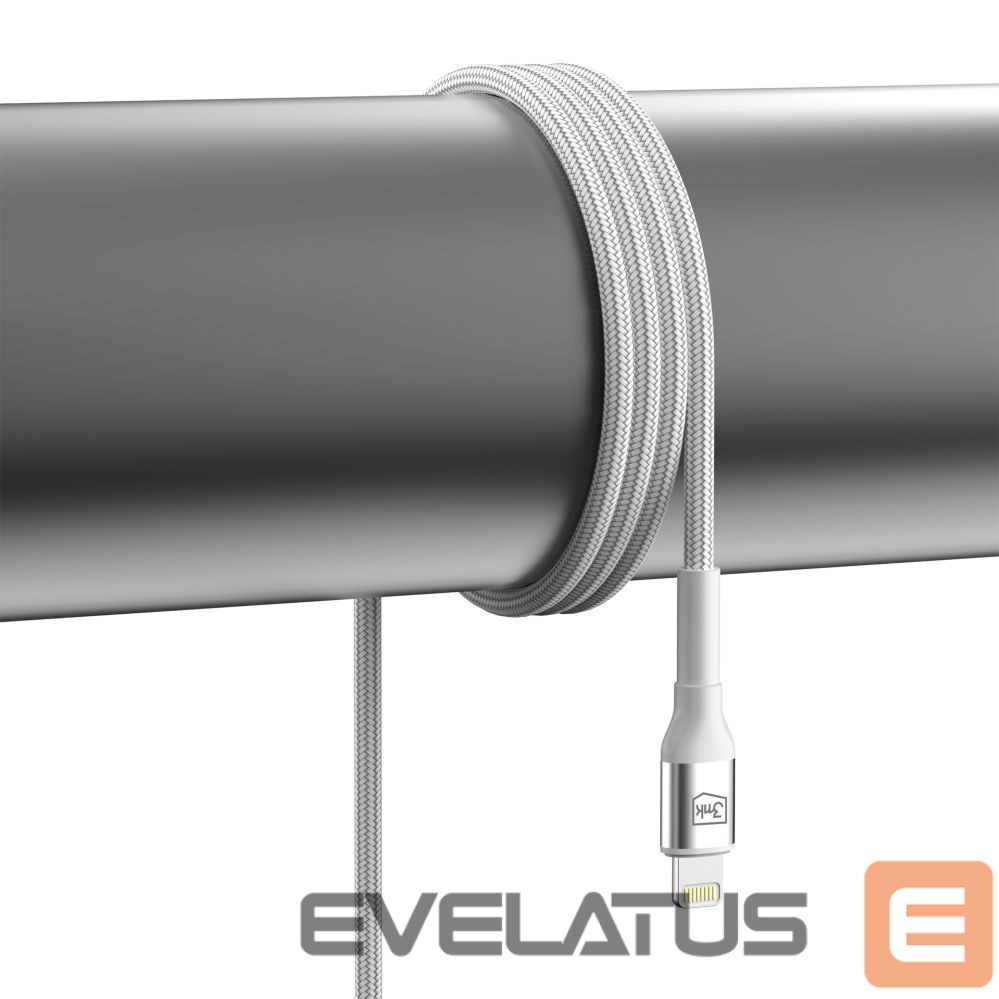 Citas preces 3MK 3mk Hyper Cable N-SERIES USB-C / Lightning 1m 9V/2A 20W / white
