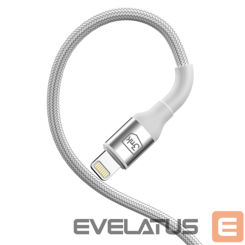 Citas preces 3MK 3mk Hyper Cable N-SERIES USB-C / Lightning 1m 9V/2A 20W / white