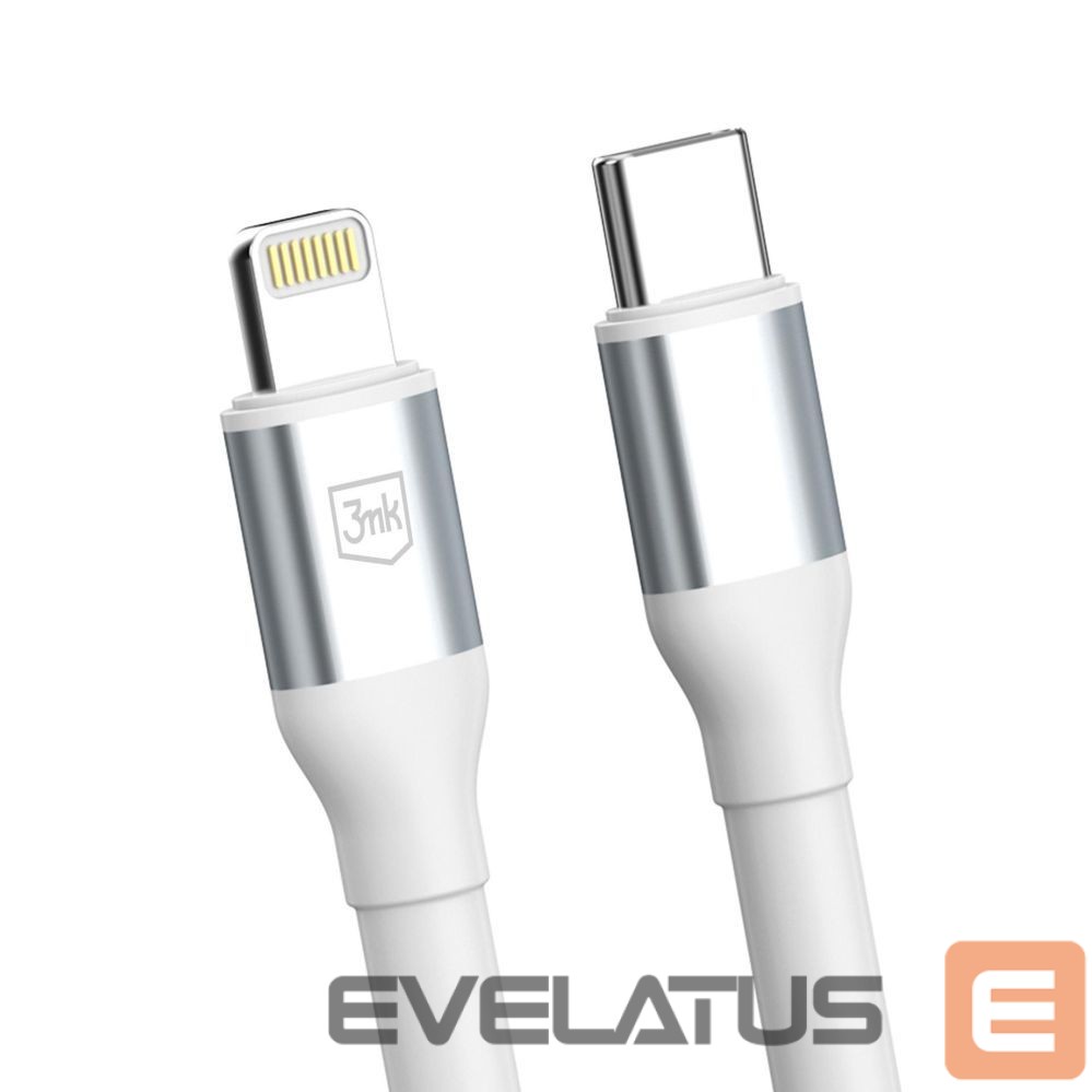 Citas preces 3MK 3mk Hyper Cable N-SERIES USB-C / Lightning 1m 9V/2A 20W / white