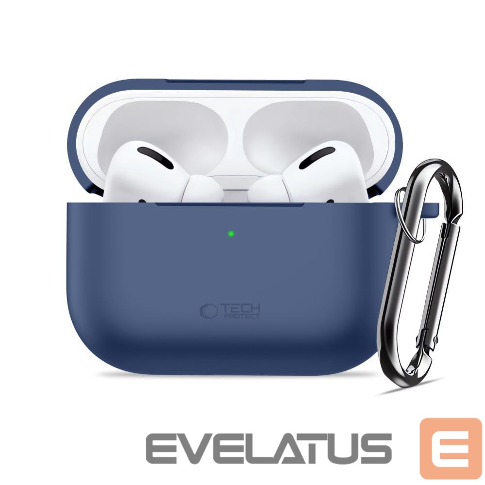 Citas preces Tech-Protect Tech-Protect Silicone Hook Case for AirPods Pro - Navy Blue