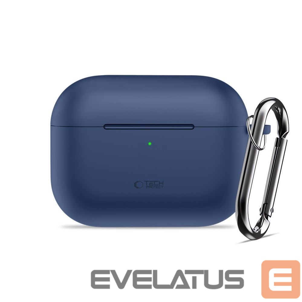 Citas preces Tech-Protect Tech-Protect Silicone Hook Case for AirPods Pro - Navy Blue