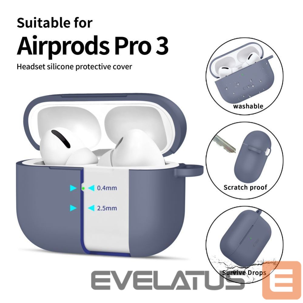 Citas preces Tech-Protect Tech-Protect Silicone Hook Case for AirPods Pro - Blue